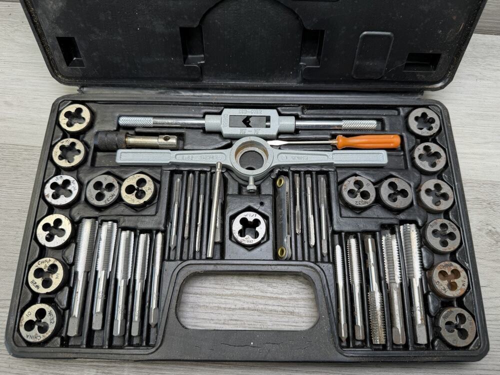 PITTSBURGH Carbon Steel Tap and Die Set,